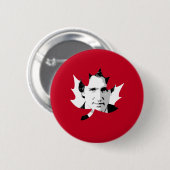 Trudeauのカエデの葉- White.png 缶バッジ (正面&裏面)