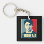 Trudeauのプロパガンダポスター- .png キーホルダー (正面)
