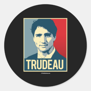 Trudeauのプロパガンダポスター- .png ラウンドシール