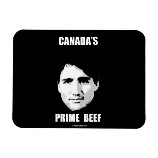 Trudeau – カナダのプライムビーフ – .png マグネット (横)