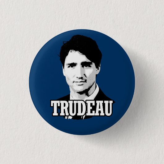 Trudeau 缶バッジ (正面)