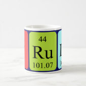 Trudyの周期表の名前のマグ コーヒーマグカップ (中央)