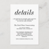 Trueシンプル2スクリプトシンプルミニマル結婚リスト エンクロージャーカード (正面)