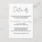 Trueシンプル3スクリプトシンプルミニマル結婚リスト エンクロージャーカード (正面)