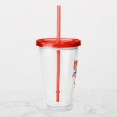 Trueヴィンテージスーパーガール飛んでいるグラフィック アクリルタンブラー (右)