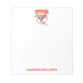 Trueヴィンテージスーパーガール飛んでいるグラフィック ノートパッド (正面)