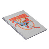 Trueヴィンテージスーパーガール飛んでいるグラフィック ノートブック (右側)