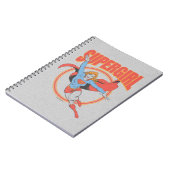 Trueヴィンテージスーパーガール飛んでいるグラフィック ノートブック (左側)