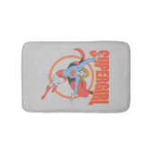 Trueヴィンテージスーパーガール飛んでいるグラフィック バスマット (正面)