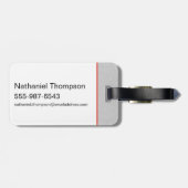 Trueヴィンテージスーパーガール飛んでいるグラフィック ラゲッジタグ (裏面横)