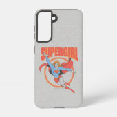 Trueヴィンテージスーパーガール飛んでいるグラフィック Samsung Galaxyケース (裏面)
