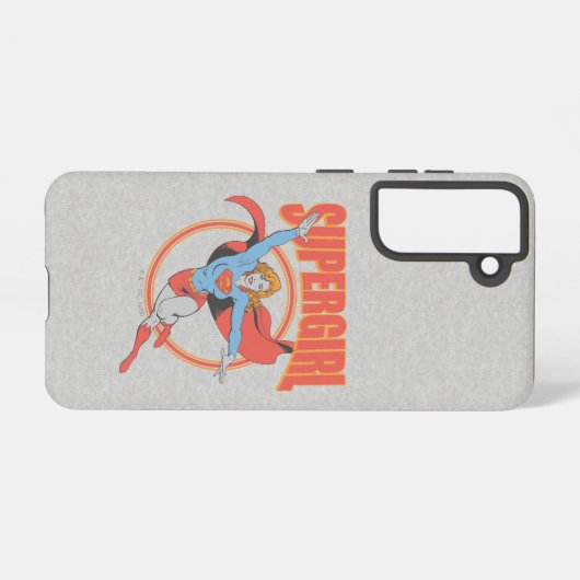 Trueヴィンテージスーパーガール飛んでいるグラフィック Samsung Galaxyケース (裏面横)