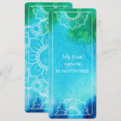 True自然Law of Attraction Water Color Bookmark 招待状 (正面/裏面)