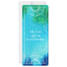 True自然Law of Attraction Water Color Bookmark