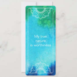 True自然Law of Attraction Water Color Bookmark 招待状