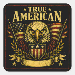 True American – Proud Patriot Pride Bold スクエアシール