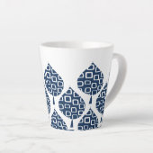 True Blue図形葉 カフェラテマグ (右アングル)