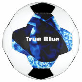 True Blue抽象芸術のカスタマイズ サッカーボール (正面)
