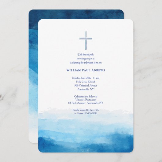 True Blue 招待状 (正面/裏面)