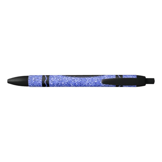 True Blue Glitter Crayon Custom Name Push Pen 青ボールペン (裏面)