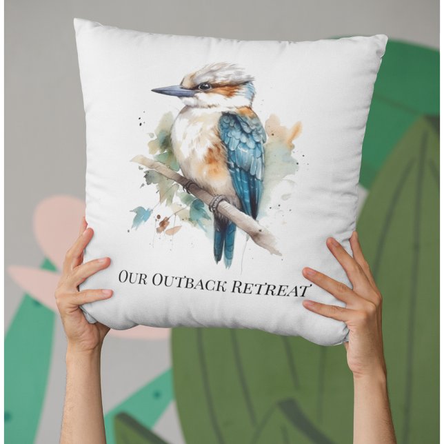 True Blue Kookaburra カスタムデザイン アウトドアクッション (クリエイターアップロード済み)