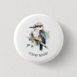 True Blue Kookaburra カスタムデザイン 缶バッジ