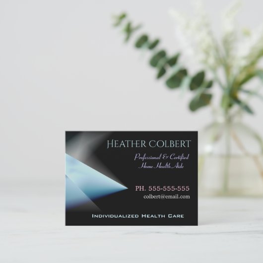 True Blue Professional Caregiver 名刺 (スタンド正面)