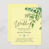 True Color GREENERY予算結婚式招待状 (正面/裏面)