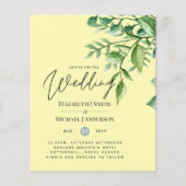 True Color GREENERY予算結婚式招待状 (正面)