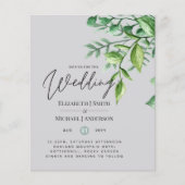 True Color GREENERY予算結婚式招待状 (正面)