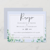 True Color GREENERY Eucalyptus RSVPカード (正面/裏面)