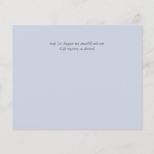 True Color GREENERY Eucalyptus RSVPカード (裏面)