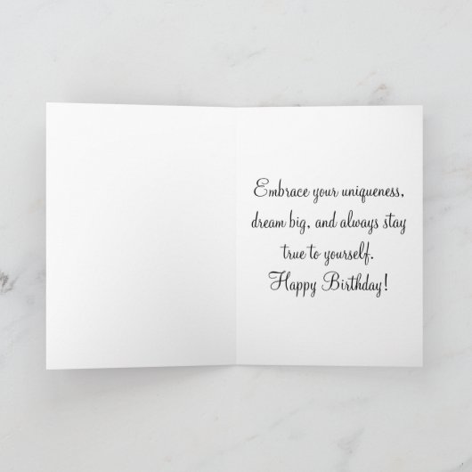 True Colors誕生日カード カード (内部)