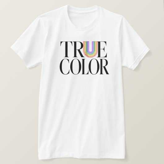 True Colors Editorial カスタムタイポグラフィデザイン Tシャツ (デザイン正面)