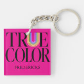 True Colors Editorial カスタムタイポグラフィーデザイン キーホルダー (裏面)