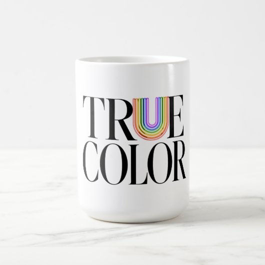 True Colors Editorial カスタムタイポグラフィーデザイン コーヒーマグカップ (中央)