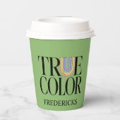 True Colors Editorial カスタムタイポグラフィーデザイン 紙コップ (裏面)