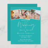 True Colors PHOTO Collageの予算結婚招待状 (正面/裏面)