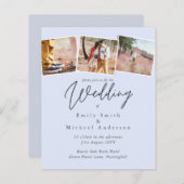 True Colors PHOTO Collageの予算結婚招待状 (正面/裏面)