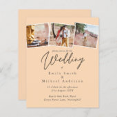 True Colors PHOTO Collageの予算結婚招待状 (正面/裏面)