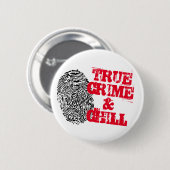 True CrimeとChill netflixピンおもしろいバッジ 缶バッジ (正面&裏面)