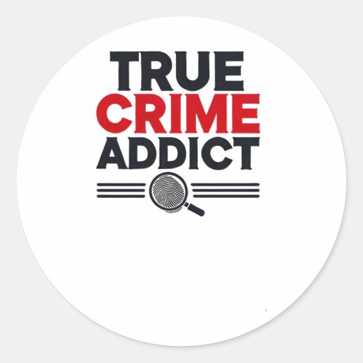 True Crime Addictステッカー ラウンドシール (正面)