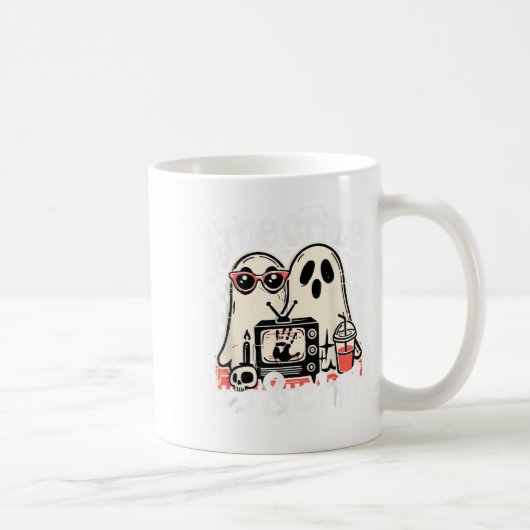 True Crime And Chill Funny Halloween, Cute Ghost H コーヒーマグカップ (右)
