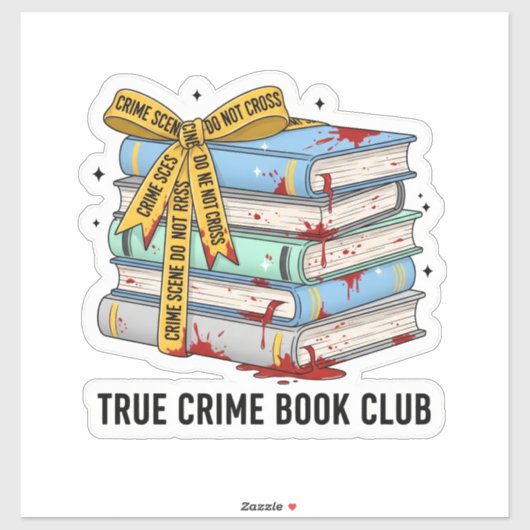 True Crime Book Sticker – 犯罪現場の本 シール (シート)