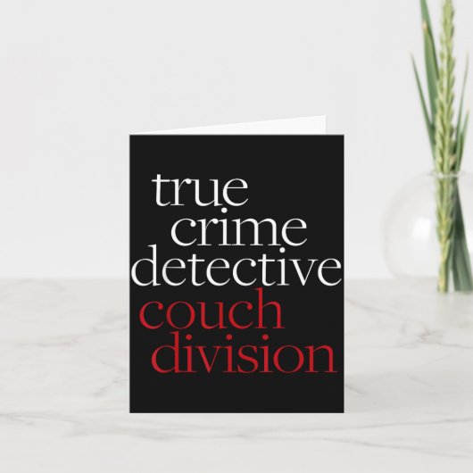 True Crime Detective Couch Di Fun Crime Fan Introv カード (正面)