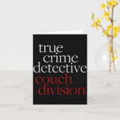 True Crime Detective Couch Di Fun Crime Fan Introv カード (黄色い花)
