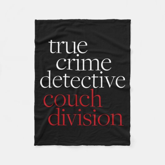 True Crime Detective Couch Di Fun Crime Fan Introv フリースブランケット (正面)