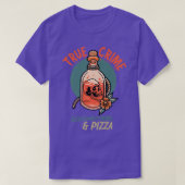 True Crime Documentaries and pizza  Tシャツ (デザイン正面)