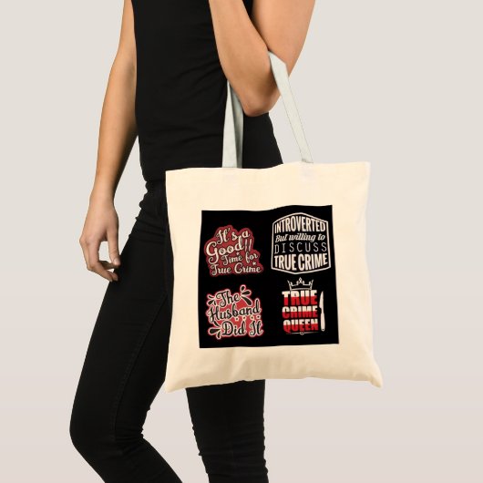 True Crime Fanatic Tote Bag トートバッグ (正面(商品))