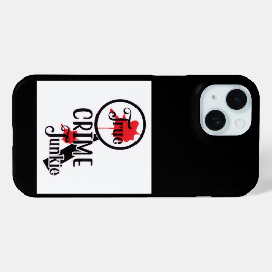True Crime Junkie iPhone Case Case-Mate iPhoneケース (裏面 (横))